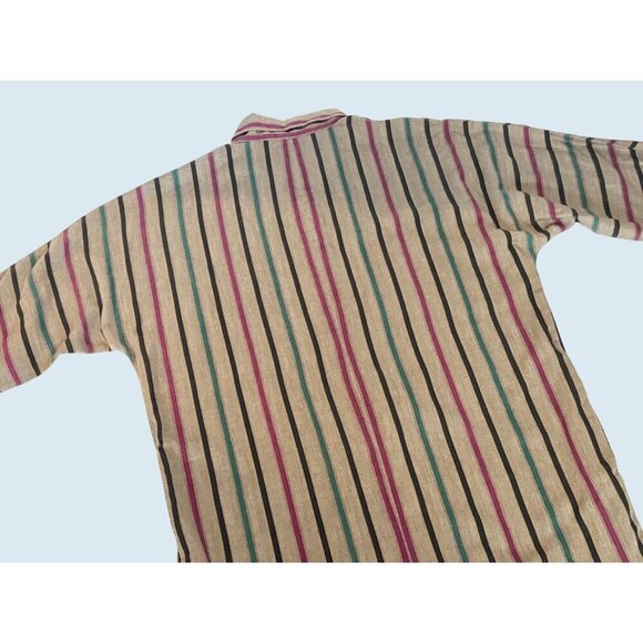 Vintage Diane von Furstenberg DVF Striped Shirt Dress Tunic 80s / 90s Size S - Picture 6 of 8